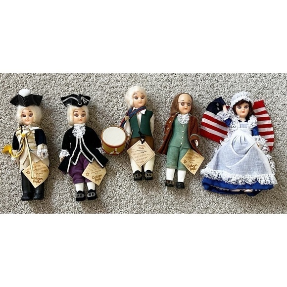 Carlson American Dolls Frontiersman Betsey Ross George Washington Homeschool 5x - Picture 1 of 16